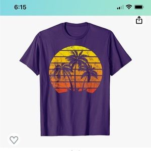 Retro Vintage sunset coco palm tree shirts tropical beach. NWT